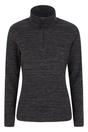 Black Snowdon Melange Fleece Top, Image 1 of 4