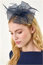 Navy  Large Floral Fascinator, Image 5 of 5