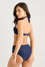 Navy Navy Twist Front Halter Neck Bikini Top, Image 2 of 4