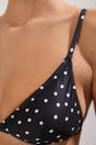 Multi Polka Dot Printed Triangle Adjustable Strap Bikini Top, Image 4 of 5