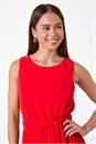 Red Petite Pleated Midi Dress, Image 4 of 5