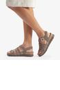 Grey Womens Suede Wedge Sandals - Sasha B6, Image 7 of 8