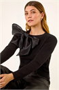 Black Bow Tie Knit Jumper, Image 1 of 5