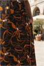 Orange Floral Belted Midi Shirt Dress, Image 4 of 4