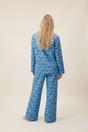 Sky Blue The Night Store Sky Blue Celestial Cotton Pyjama Trouser Set, Image 3 of 4