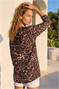 Tan Animal Print Stretch Top, Image 2 of 4