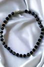 Black Crystal Beaded Bracelet Minimalist Elegant, Image 1 of 3