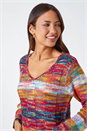 Multi  Mixed Yarn Pocket Detail Jumper , Image 4 of 5