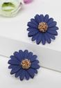Blue Fuchsia Floral Studs, Image 2 of 5