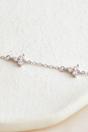 Silver Sterling Silver CZ Tiny Flower Bracelet, Image 3 of 3