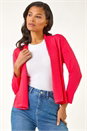 Red Ribbed Detail Shrug, Image 1 of 5