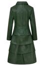 Green Goth Full Length Victorian Leather Coat, Image 4 of 6