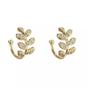 Gold The Colourful Aura Gold The Colourful Aura Adjustable No-Piercing Leaf Ear Wrap Cuff, Image 1 of 1