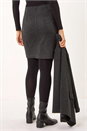 Charcoal Smart Textured Stretch Skirt, Image 4 of 5
