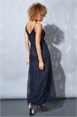 Navy  Sequin Maxi Gown, Image 2 of 4