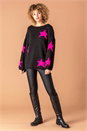  One Size Knitted Star Lounge Jumper, Image 2 of 5