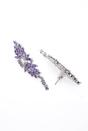 Purple Dazzling Dainty Drop Earrings, Image 3 of 4