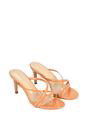 Peach XY LONDON Peach 'Angel' Stiletto High Heel Mule Sandals, Image 3 of 6