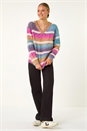 Magenta Soft Stripe Knit Jumper, Image 6 of 6