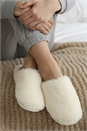 Cream Faux Fur Mule Slipper, Image 1 of 6
