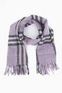 Lilac Traditional Tartan Check Winter Scarf, Image 1 of 3