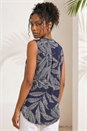 Navy  Floral Puff Print Stretch Vest, Image 2 of 4