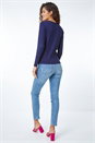 Navy  Floral Embroidered Jumper, Image 3 of 5