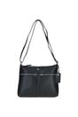 Black 'Mourne' Sleek Real Leather Shoulder Bag, Image 2 of 5