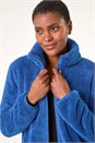 Royal Blue Soft Sherpa Fleece Jacket, Image 5 of 6