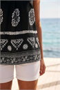Black Mono Border Print Vest, Image 4 of 4