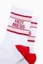 White Hot Mess Novelty Cotton Sports Socks, Image 2 of 4
