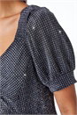Black Shimmer Sweetheart Neck Swing Dress, Image 5 of 5