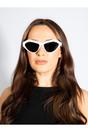 White Angular Sunglasses, Image 2 of 6