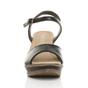 Black AJVANI Black High Wedge Heels Ankle Strap Cork Sandals, Image 6 of 6