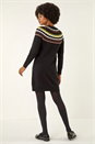 Black Fairisle Knit Jumper Dress, Image 3 of 5