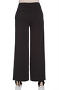Black Wide Leg Stretch Trouser, Image 2 of 4