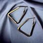Gold Small Triangle Dainty Hoop Earrings, Image 1 of 1