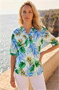 Blue Classic Tropical Print Shirt, Image 1 of 4