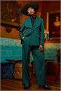 Green Stripe Wide Leg Trouser, Image 7 of 7