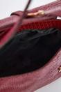 Red Buckle Detail Flap Over Shoulder Bag, Image 3 of 4