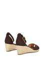 Brown 'Angelica' Strappy Espadrille Wedge Heel Sandals With Peep Toe, Image 4 of 6
