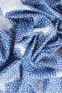 Blue Circles Spotted Cotton Lightweight Scarf, Image 4 of 4