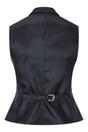 Black Infinity Leather Black Check Tweed Waistcoat Wool Blend Vest, Image 4 of 4