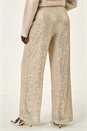 Silver Sequin Wide Leg Trousers, Image 5 of 7