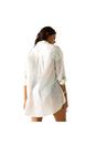 White Prena Cover Up Plain Beach Shirt, Image 5 of 5