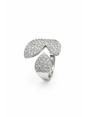Silver Abstract Pavé Open Ring, Image 1 of 5