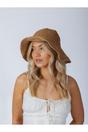 Beige Bowknot Straw Sun Hat, Image 1 of 4