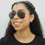 Grey Aviator Gunmetal Green Aviator 3025 Sunglasses, Image 7 of 8