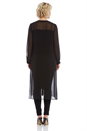 Black Longline Chiffon Blouse, Image 4 of 7