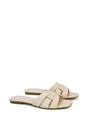 Beige XY LONDON Beige 'Luci' Strappy Slider Sandals With Square Toe, Image 3 of 5